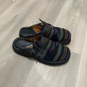 Colorful Striped Slip-On Clogs